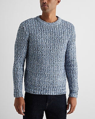 Ribbed Wool-blend Crew Neck Sweater | Express