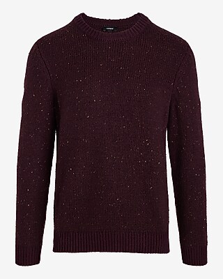 Flecked Wool-Blend Crew Neck Sweater