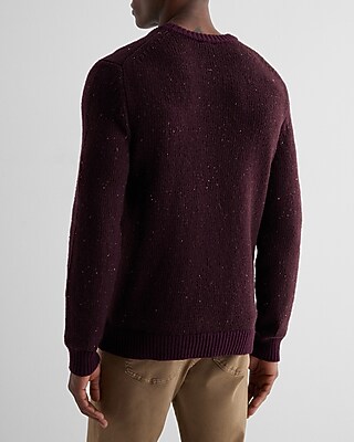 Flecked Wool-Blend Crew Neck Sweater