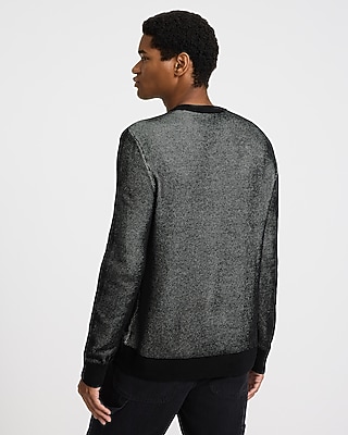 Two Tone Crew Neck Cotton Sweater