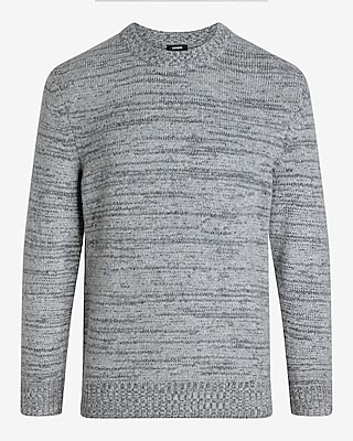 Textured Marled Crewneck Sweater