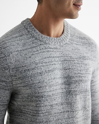 Textured Marled Crewneck Sweater