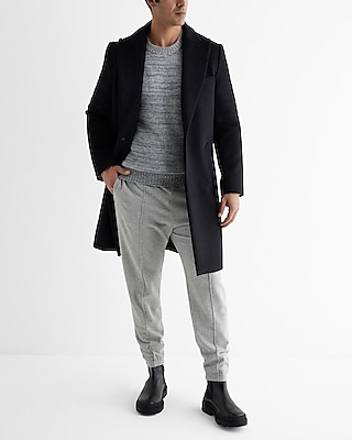 Textured Marled Crewneck Sweater