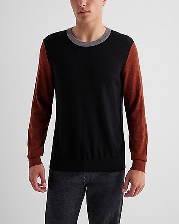 Express Men  Solid Raglan Fleece Sweatshirt in Heather Gray