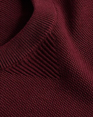 Cotton Textured Stitch Crew Neck Sweater