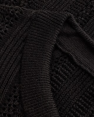 Micro Open Knit Cotton Short Sleeve Sweater T-shirt | Express