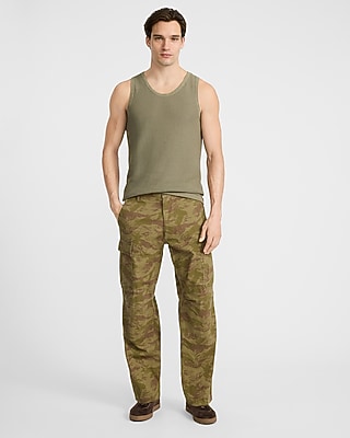 Textured Pointelle Cotton Crew Neck Tank