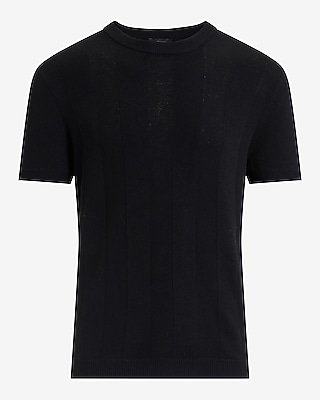 Striped Knit Cotton Short Sleeve Shirt