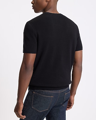 Striped Knit Cotton Short Sleeve Shirt