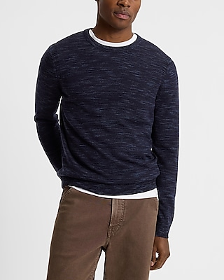 Space Dyed Crew Neck Merino Wool Sweater