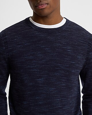 Space Dyed Crew Neck Merino Wool Sweater