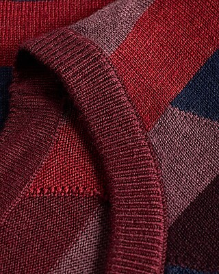 Geo Merino Wool Crew Neck Sweater