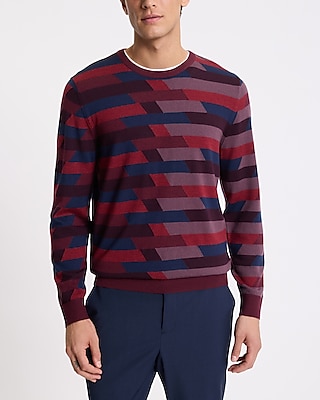 Geo Merino Wool Crew Neck Sweater