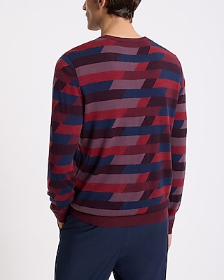 Geo Merino Wool Crew Neck Sweater