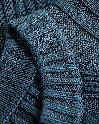 Cable Knit Acid Wash Cotton Sweater