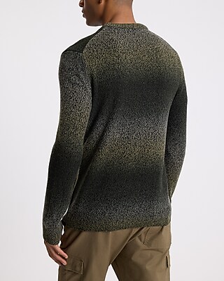 Gradient Cotton-Blend Crew Neck Sweater