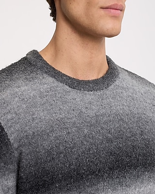 Gradient Boucle Textured Crew Neck Sweater
