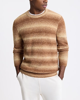 Gradient Boucle Textured Crew Neck Sweater | Express