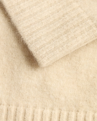 Relaxed Chest Stripe Felted Crew Neck Sweater