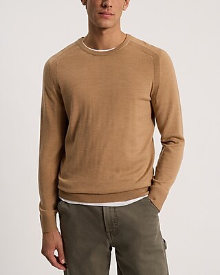Crew Neck Merino Wool Sweater