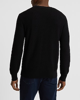 Textured Crew Neck Perfect Pima Cotton Sweater - image 3