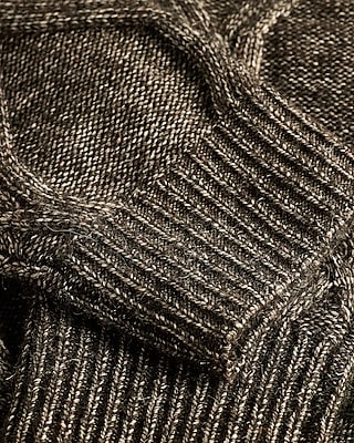 Geo Cable Knit Crew Neck Sweater