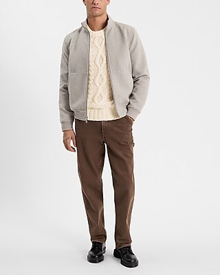Relaxed Cable Knit Cotton-Blend Sweater