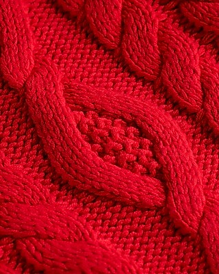 Relaxed Cable Knit Cotton-blend Sweater | Express