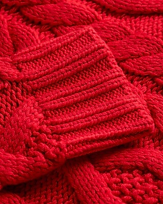 Relaxed Cable Knit Cotton-blend Sweater | Express