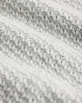 Cotton-Blend Textured Patchwork Crew Neck Sweater