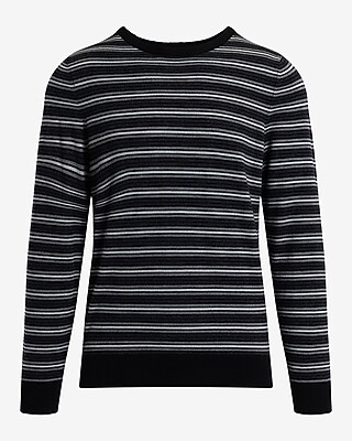 Striped Crew Neck Merino Wool Sweater
