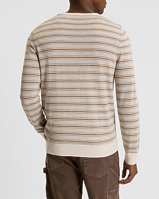 Striped Crew Neck Merino Wool Sweater