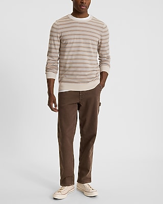 Striped Crew Neck Merino Wool Sweater