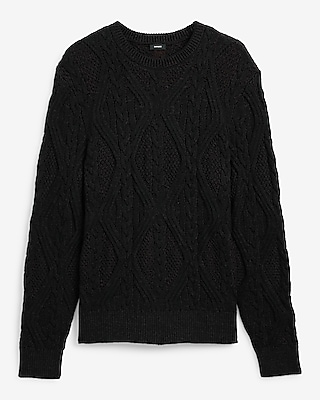 Cable Knit Crew Neck Sweater