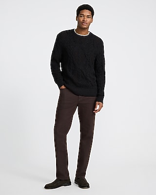 Cable Knit Crew Neck Sweater