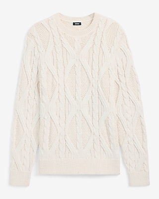 Cable Knit Crew Neck Sweater