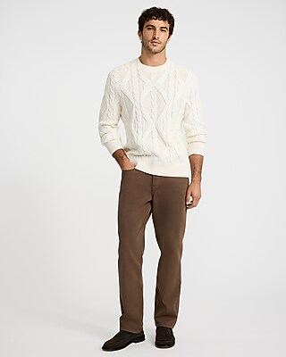 Cable Knit Crew Neck Sweater