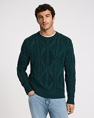 Cable Knit Crew Neck Sweater - image 2