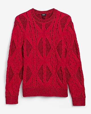 Cable Knit Crew Neck Sweater - thumbnail 10
