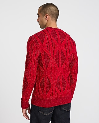 Cable Knit Crew Neck Sweater - thumbnail 8