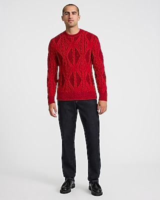 Cable Knit Crew Neck Sweater - thumbnail 9