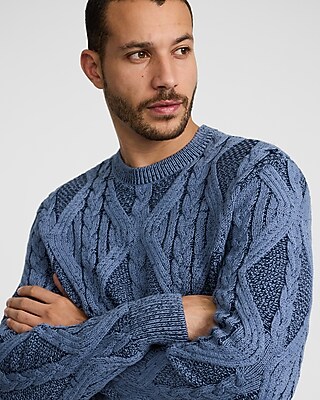 Cable Knit Crew Neck Sweater