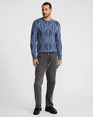 Cable Knit Crew Neck Sweater