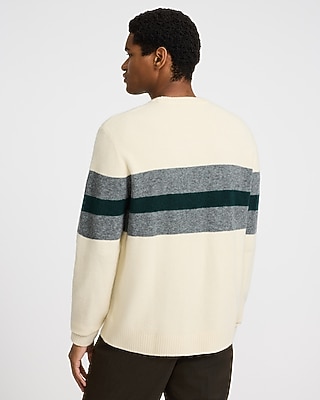 Felted Varsity Striped Crew Neck Sweater - image 3