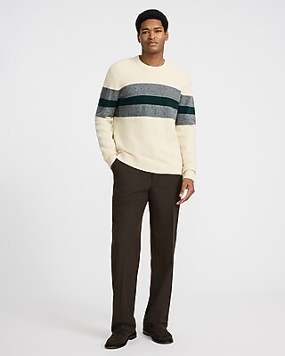 Felted Varsity Striped Crew Neck Sweater - image 4