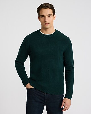 Felted Crew Neck Sweater | Express