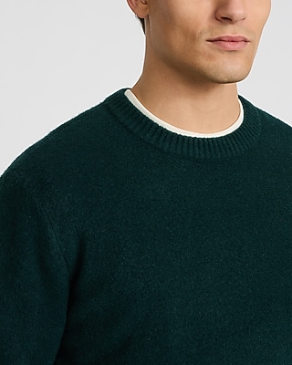 Felted Crew Neck Sweater | Express