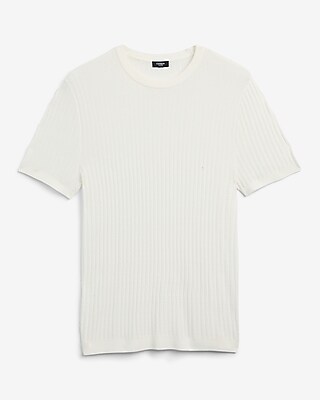 Textured Rayon Crew Neck Sweater T-Shirt