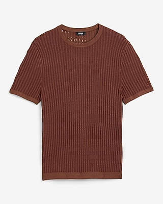 Textured Rayon Crew Neck Sweater T-Shirt - thumbnail 10