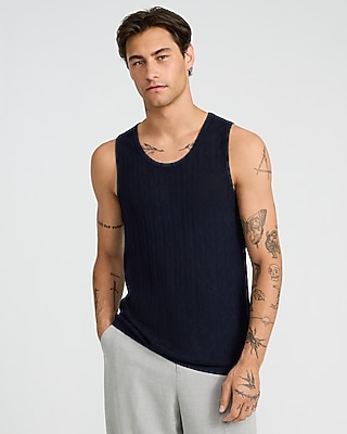 Luxtouch Jersey Textured Zig Zag Sweater Tank